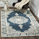Safavieh Marbella 5'-0" x 8'-0" Rug in Dark Blue / Ivory
