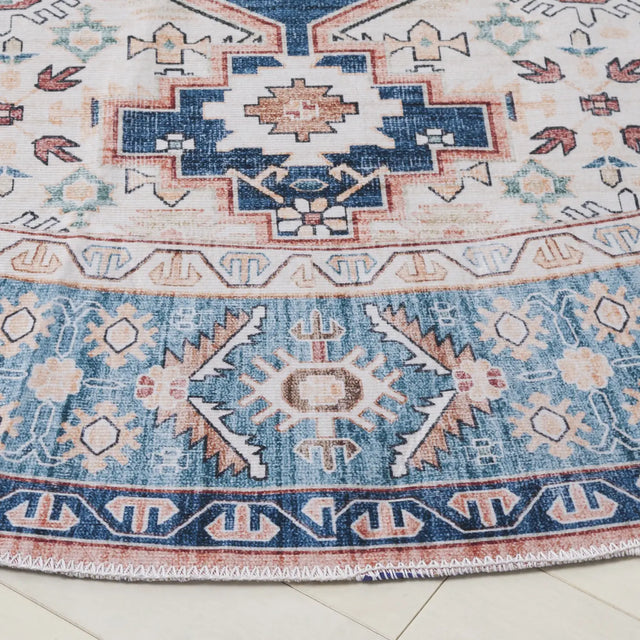 Safavieh Arizona 6'-0" x 6'-0" Rug in Rust / Aqua