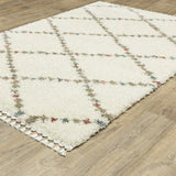 Oriental Weavers Sphinx Axis Ax08A Ivory/ Multi Rug - angle detail