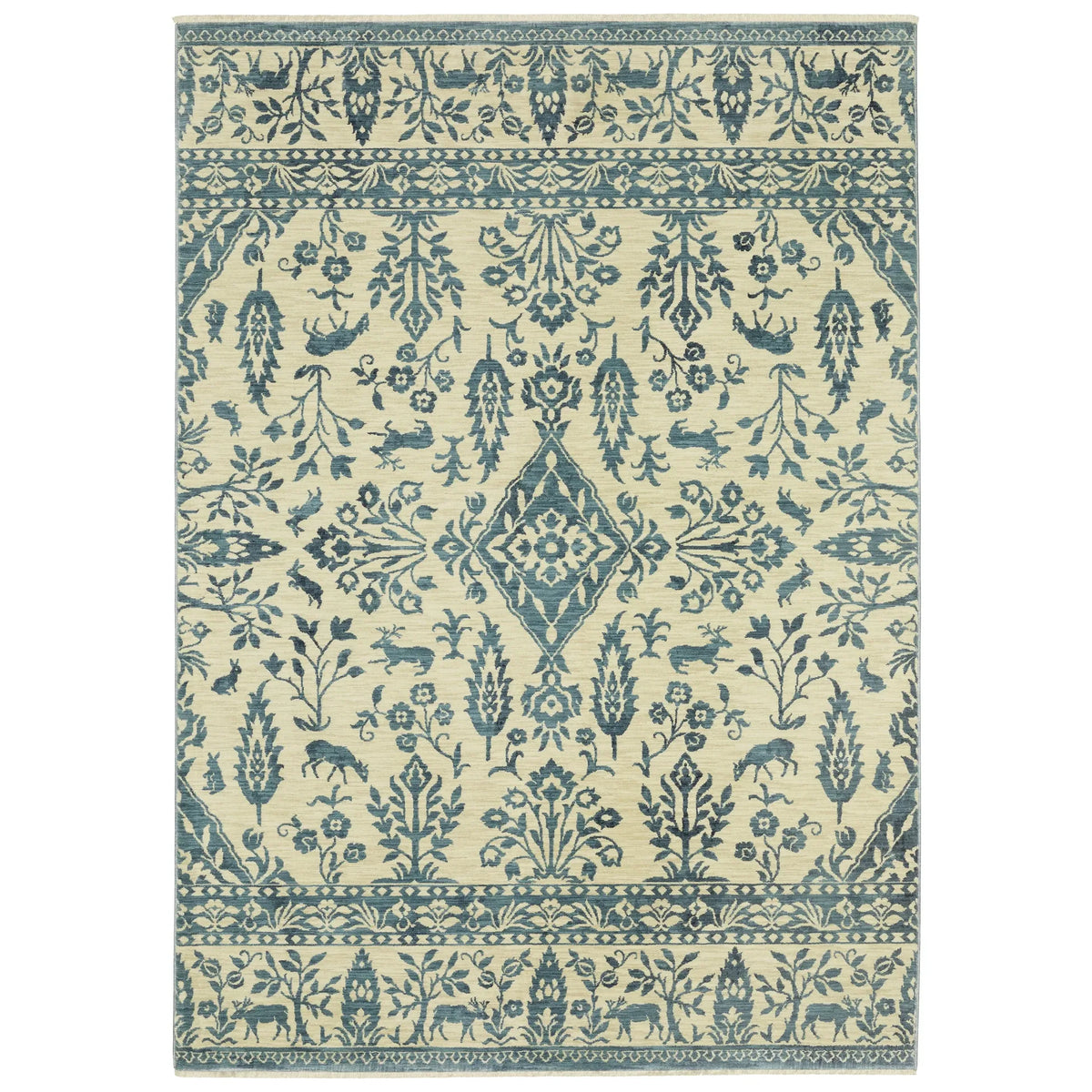 Oriental Weavers Sphinx Francesca Fr08H Blue/ Ivory Rug - main flat