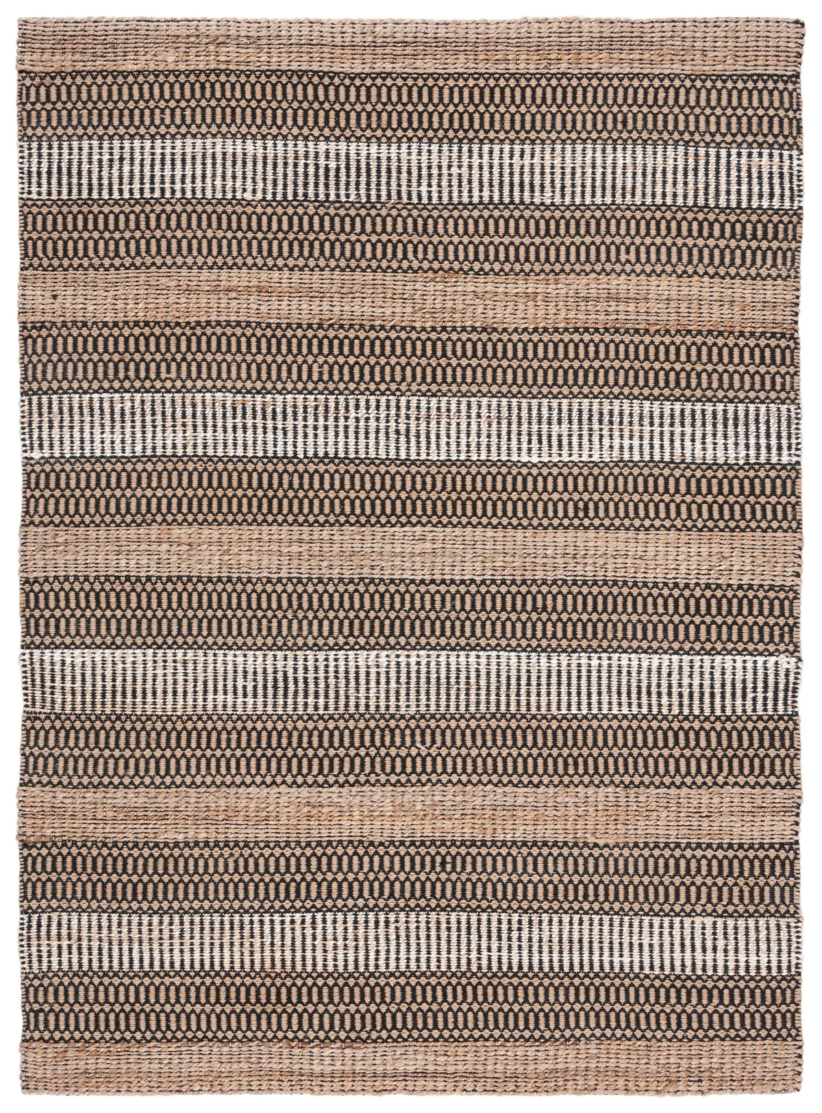Safavieh Natural Fiber 4'-0" x 6'-0" Rug in Black / Natural