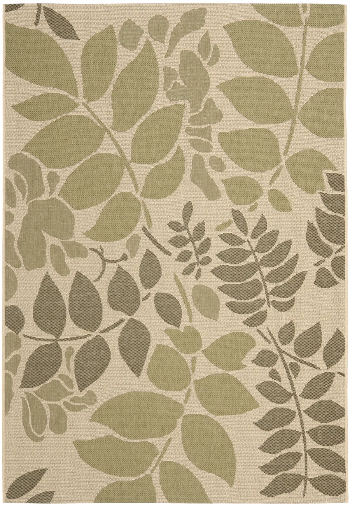 Safavieh Courtyard 5'-3" x 7'-7" Rug in Cream / Green