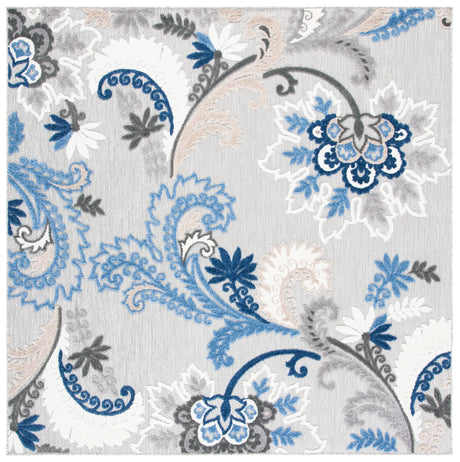 Safavieh Cabana 6'-7" x 6'-7" Rug in Grey / Blue