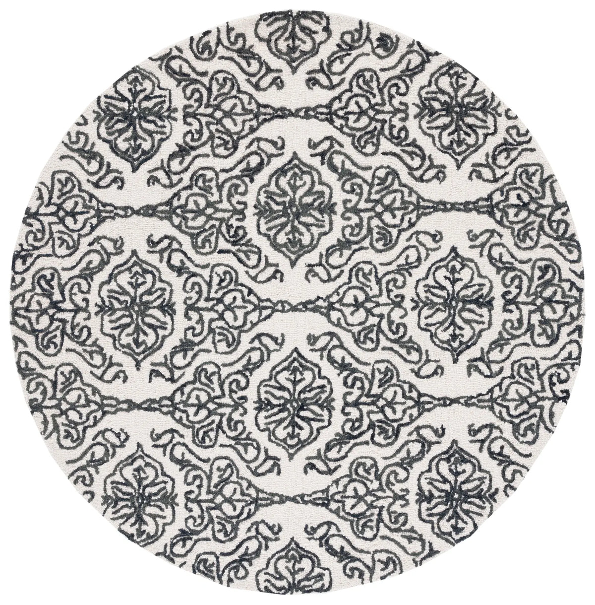 Safavieh Blossom 6'-0" x 6'-0" Rug in Ivory / Black