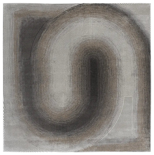 Safavieh Craft 6'-7" x 6'-7" Rug in Grey / Gold