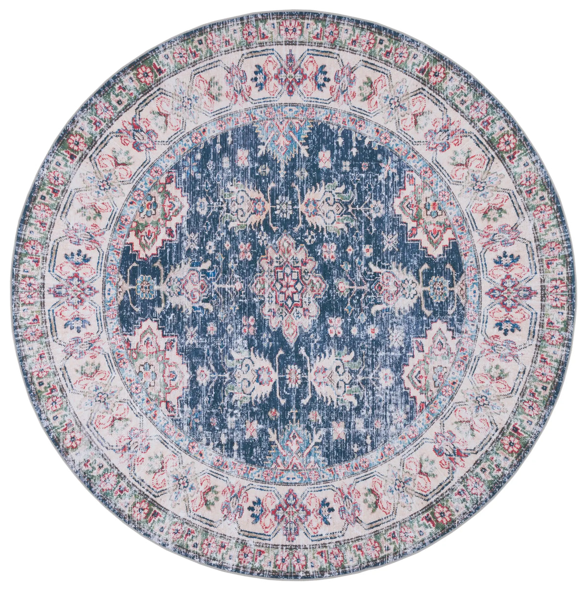 Safavieh Tucson 6'-0" x 6'-0" Rug in Navy / Beige