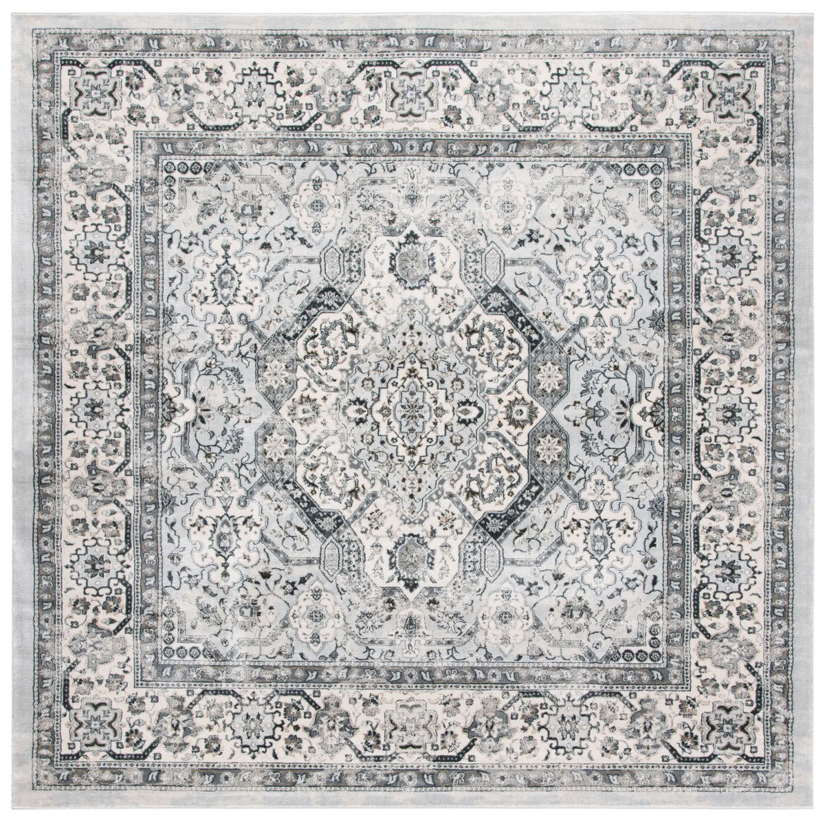 Safavieh Isabella 6'-7" x 6'-7" Rug in Dark Grey / Cream