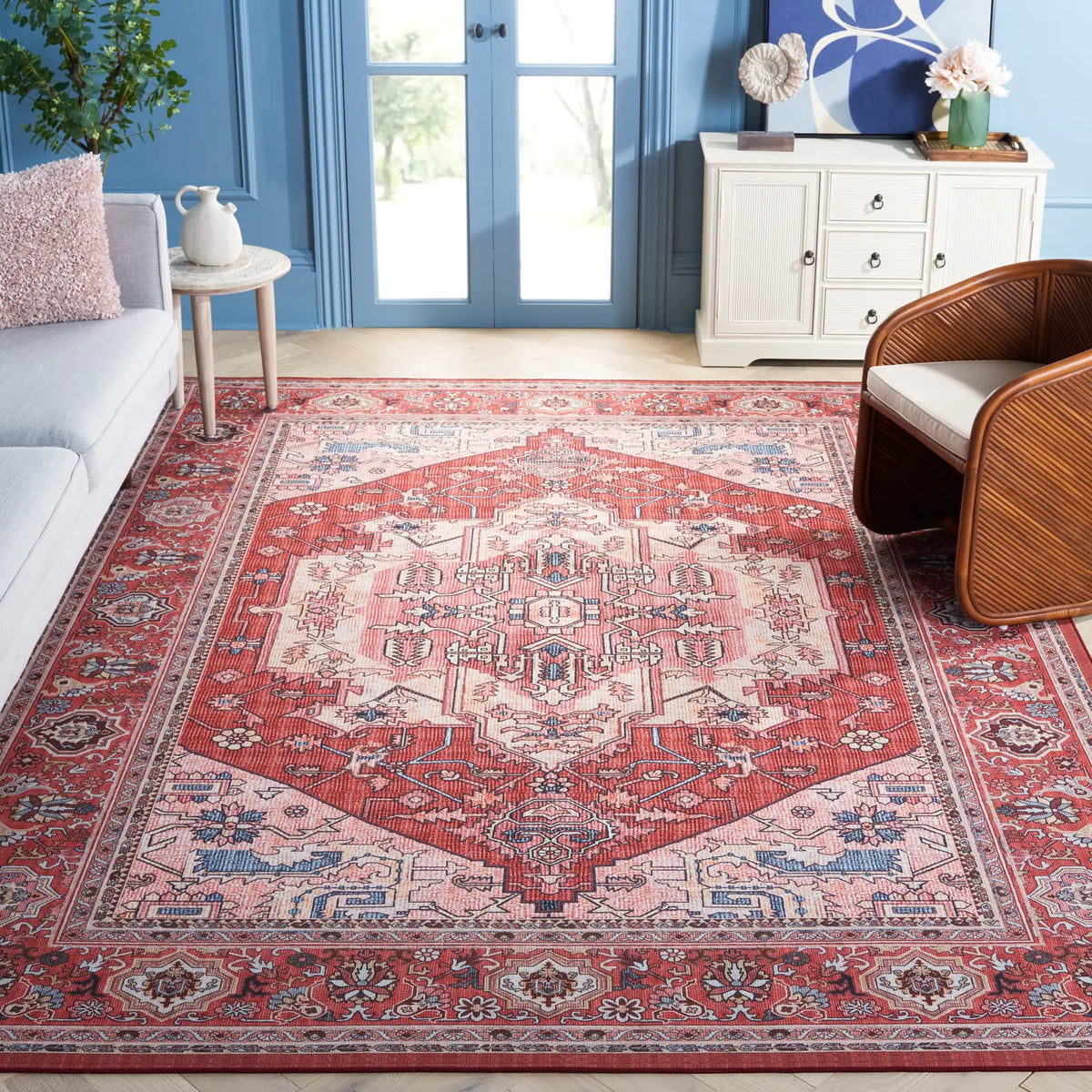 Safavieh Tucson 10'-0" x 14'-0" Rug in Red / Pink