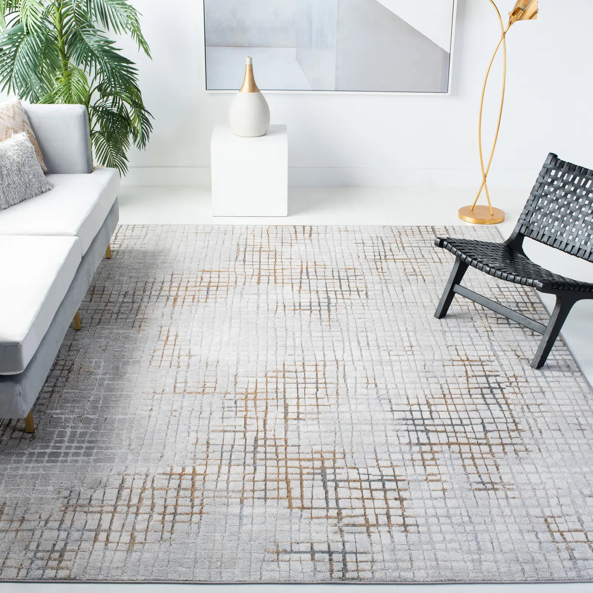 Safavieh Orchard 10'-0" x 14'-0" Rug in Grey / Gold