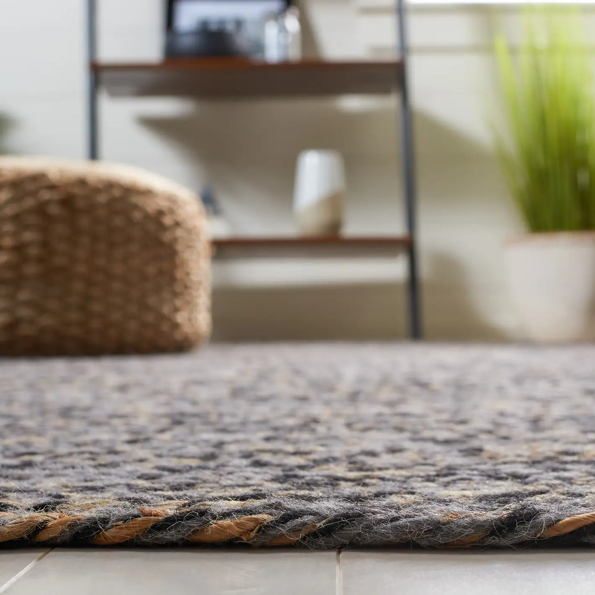 Safavieh Natural Fiber 4'-0" x 6'-0" Rug in Black / Natural