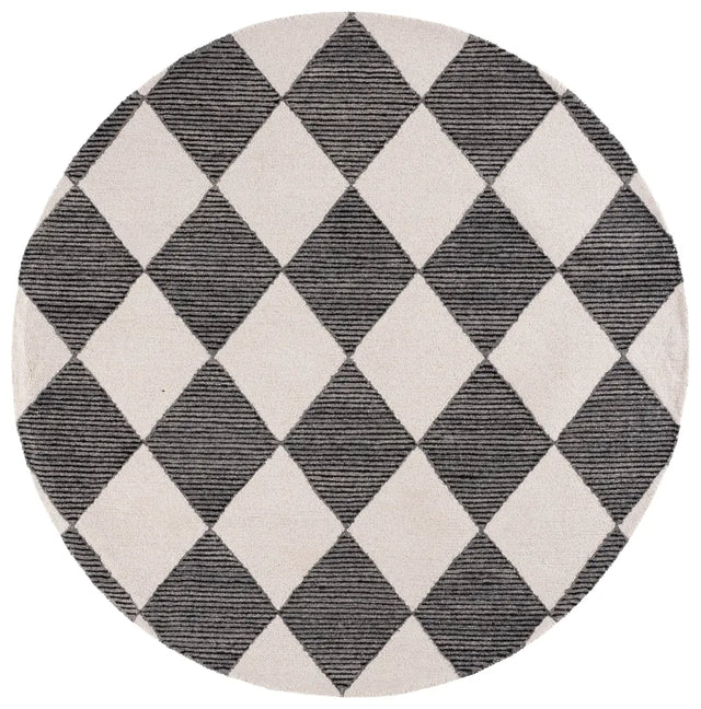 Safavieh Ebony 6'-0" x 6'-0" Rug in Ivory / Black