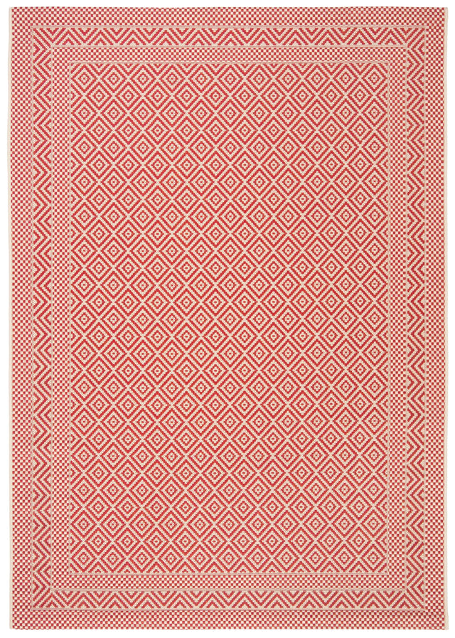 Safavieh Courtyard 4'-0" x 5'-7" Rug in Beige / Red