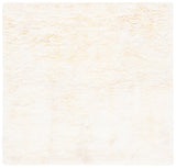 Safavieh Sheep Skin 6'-0" x 6'-0" Rug in Natural / White