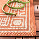 Safavieh Courtyard 4'-0" x 5'-7" Rug in Rust / Sand