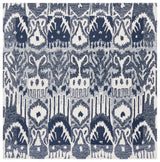 Safavieh Ikat 6'-0" x 6'-0" Rug in Blue / Ivory