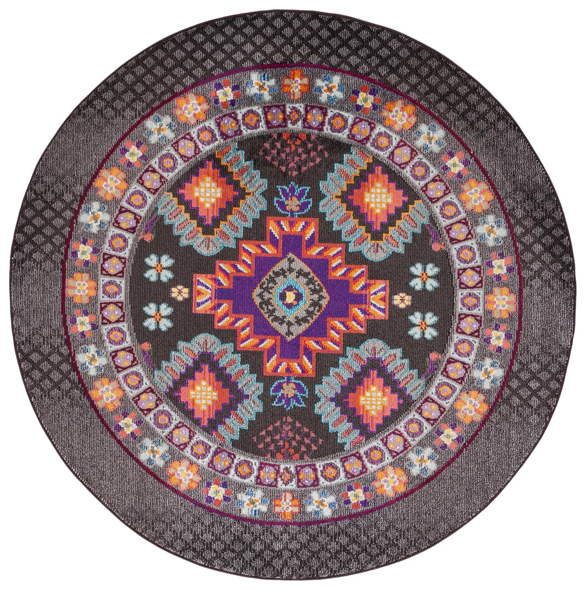 Safavieh Monaco 6'-7" x 6'-7" Rug in Brown / Multi