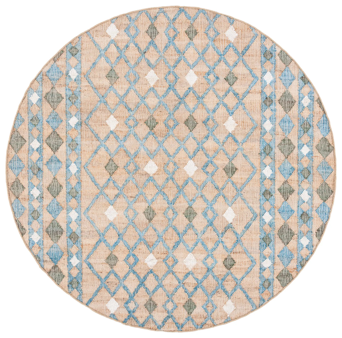 Safavieh Kilim 7'-0" x 7'-0" Rug in Natural / Blue