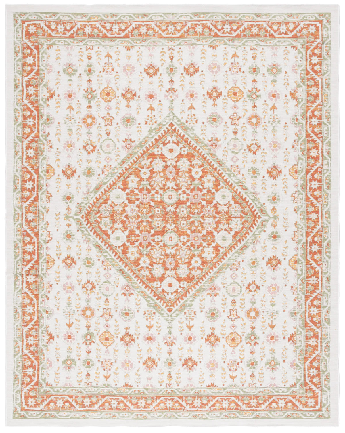 Safavieh Sunrise 8'-0" x 10'-0" Rug in Ivory / Rust Sage