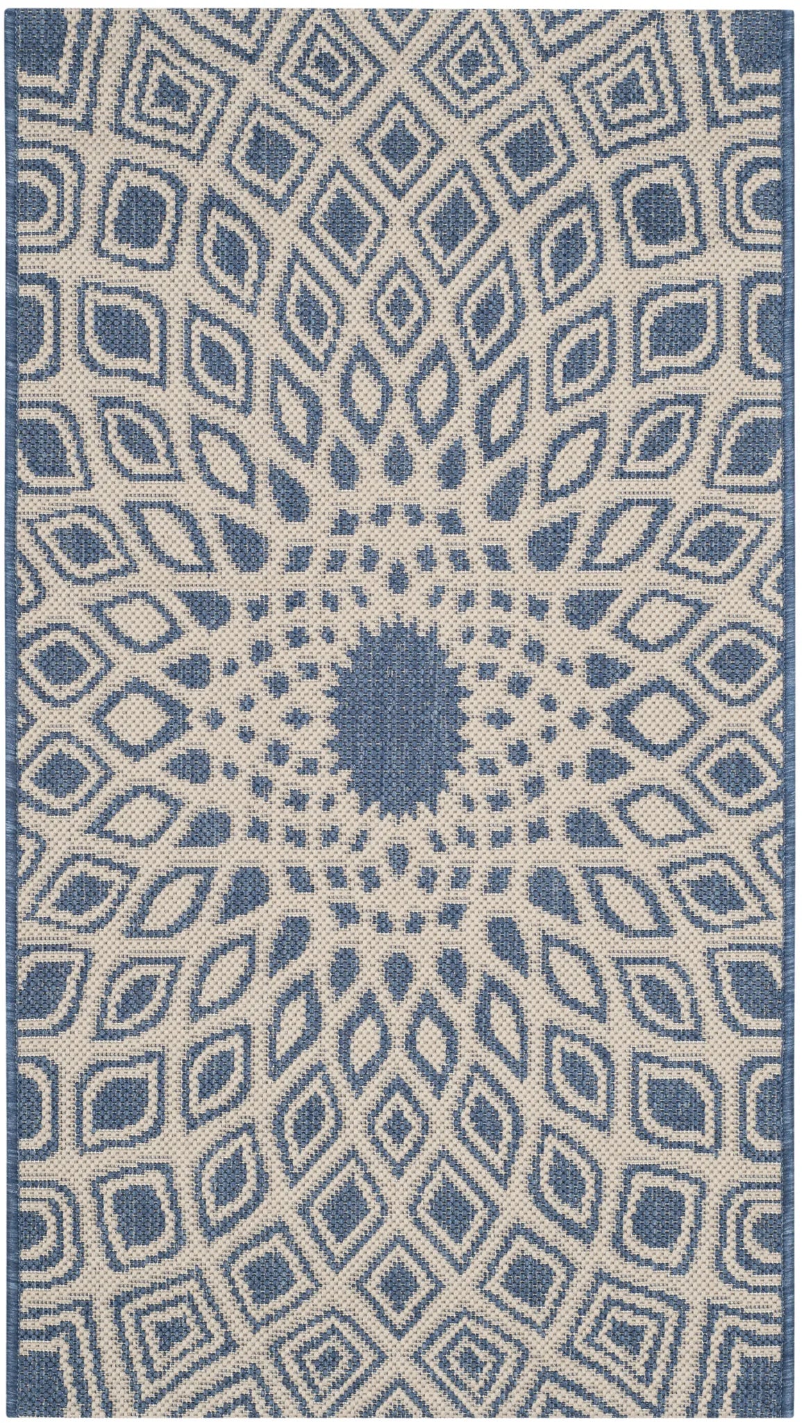 Safavieh Courtyard 2'-0" x 3'-7" Rug in Blue / Beige