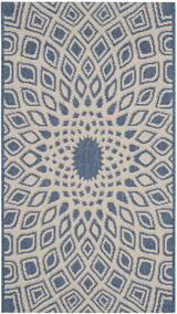 Safavieh Courtyard 2'-0" x 3'-7" Rug in Blue / Beige