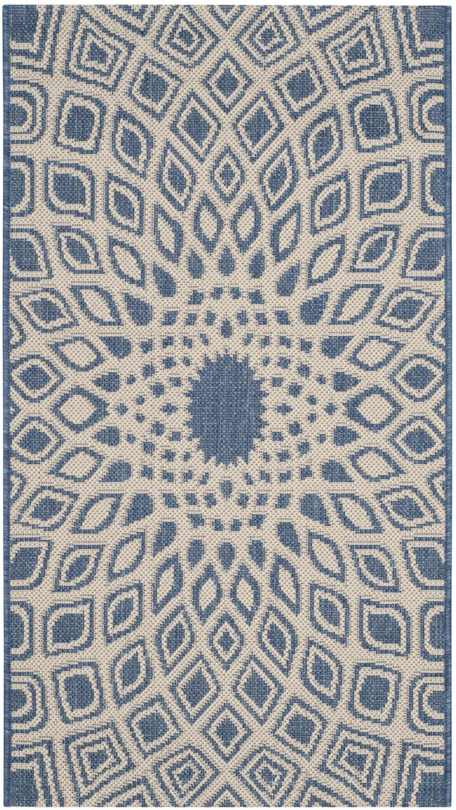 Safavieh Courtyard 2'-0" x 3'-7" Rug in Blue / Beige