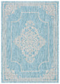 Safavieh Courtyard 4'-0" x 5'-7" Rug in Aqua / Grey