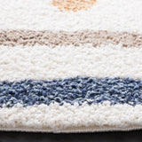 Safavieh Calico Shag 6'-7" x 6'-7" Rug in Ivory / Taupe