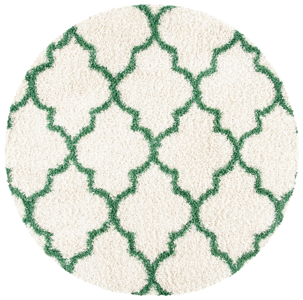 Safavieh Venus Shag 500 6'-7" x 6'-7" Rug in Ivory / Green