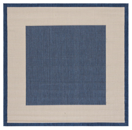 Safavieh Courtyard 6'-7" x 6'-7" Rug in Navy / Beige