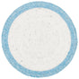 Safavieh Braided 3'-0" x 3'-0" Rug in Ivory / Blue