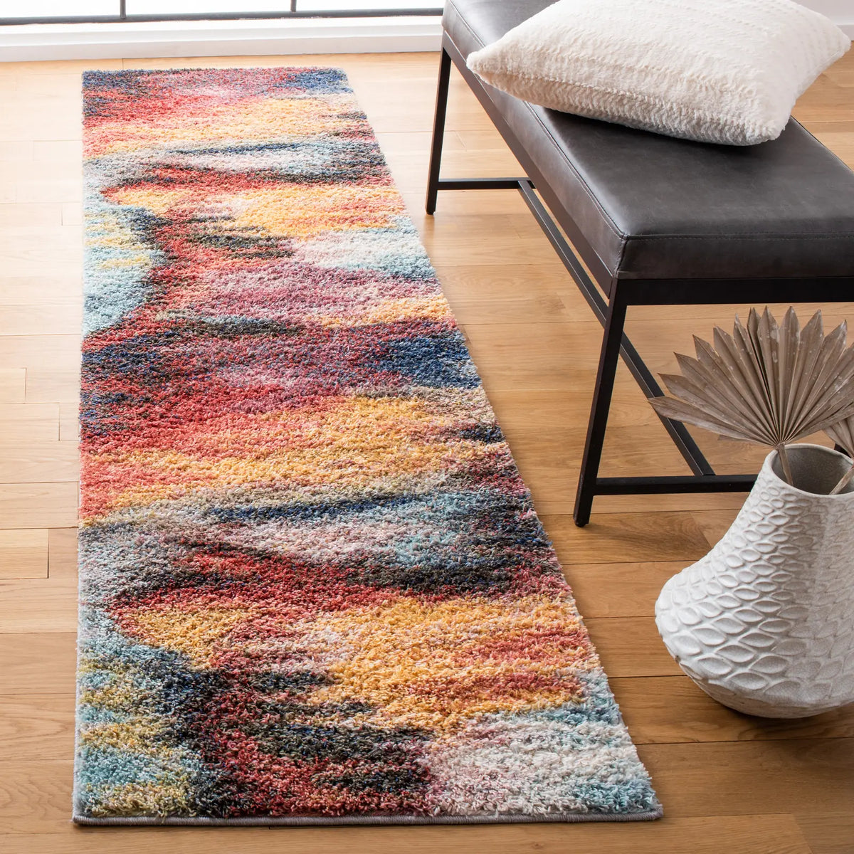 Safavieh Calista 2'-3" x 7'-0" Rug in Red / Blue