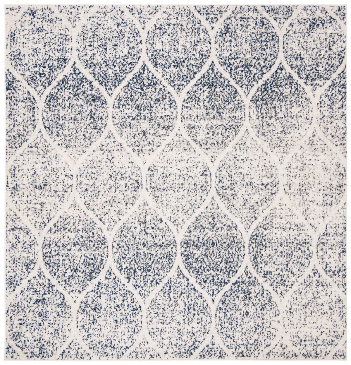 Safavieh Madison 6'-7" x 6'-7" Rug in Cream / Royal Blue