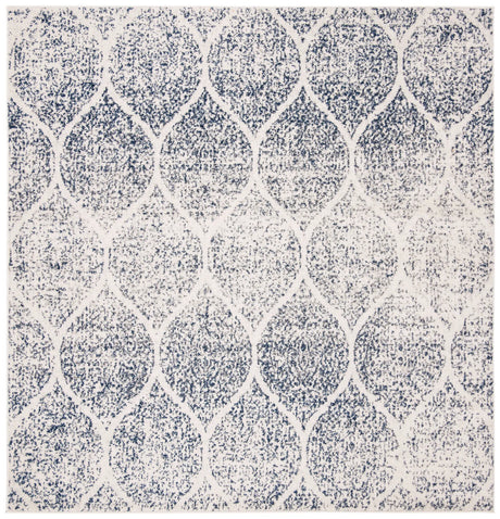 Safavieh Madison 6'-7" x 6'-7" Rug in Cream / Royal Blue