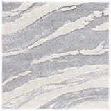 Safavieh Hi-Lo Shag 6'-7" x 6'-7" Rug in Grey / Light Beige