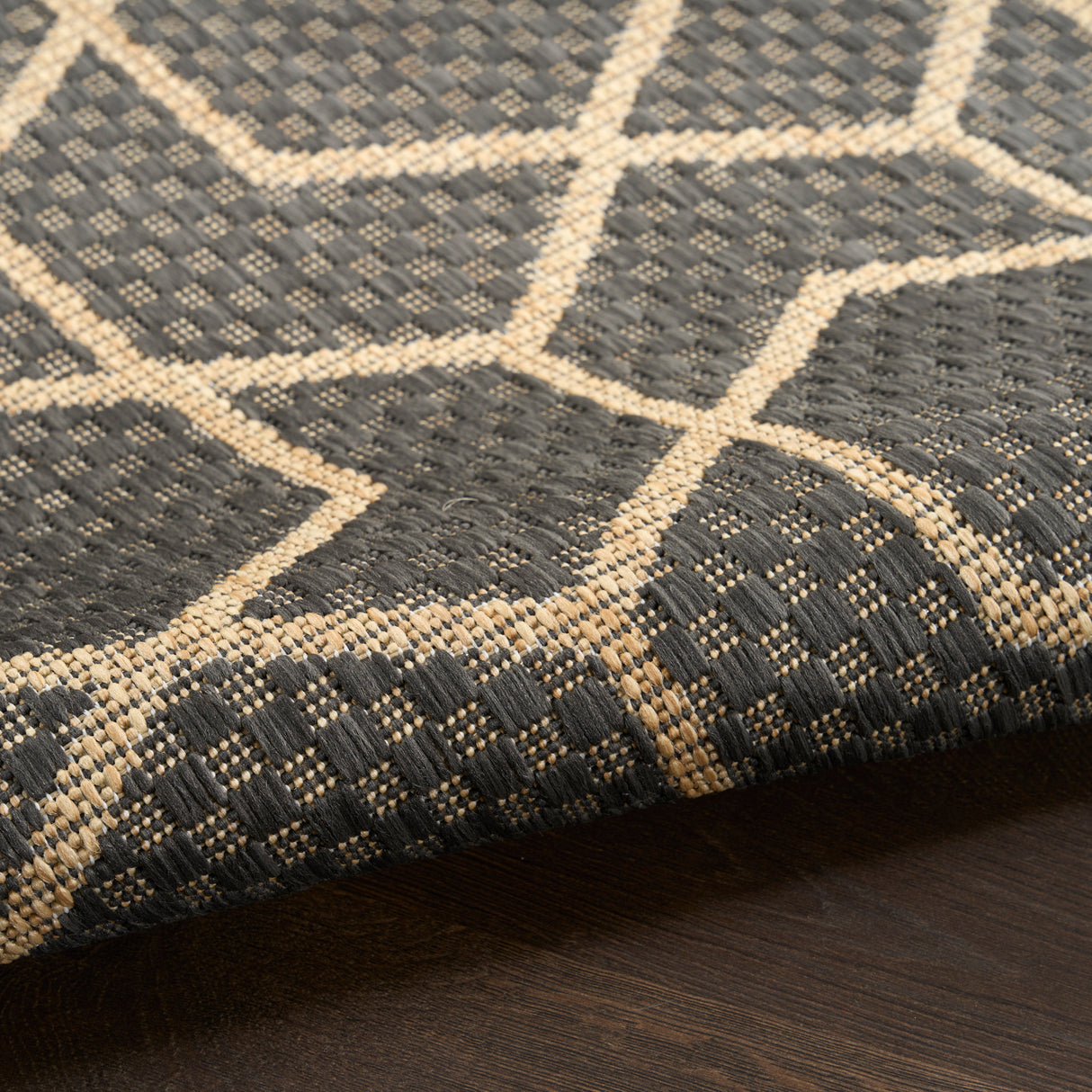 Nourison Horizon Indoor/Outdoor HOZ01 Charcoal Contemporary Area Rugs