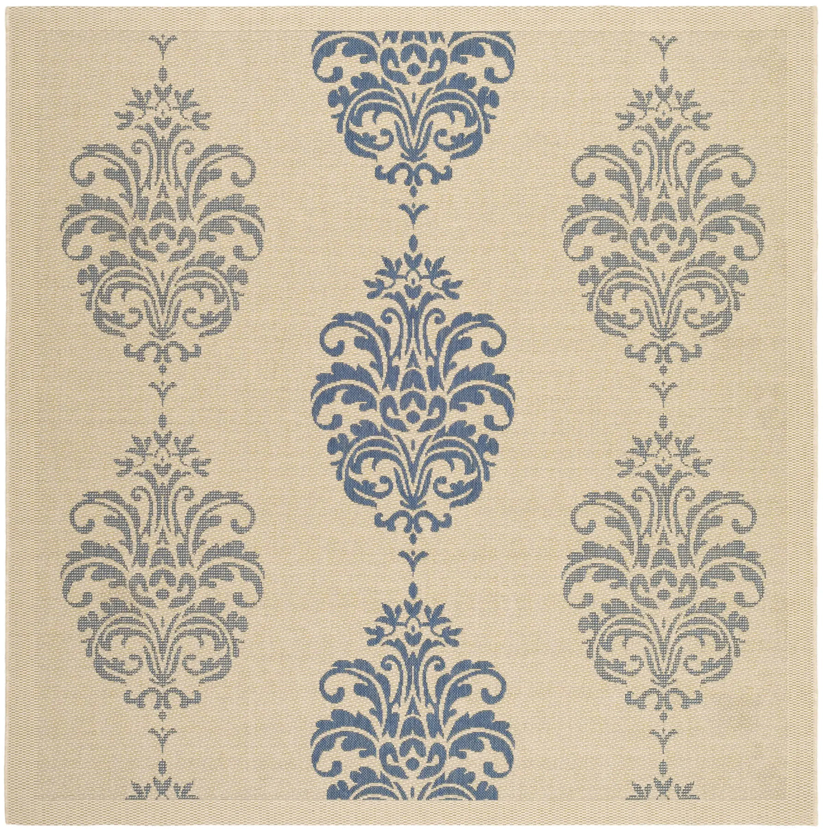 Safavieh Courtyard 6'-7" x 6'-7" Rug in Natural / Blue