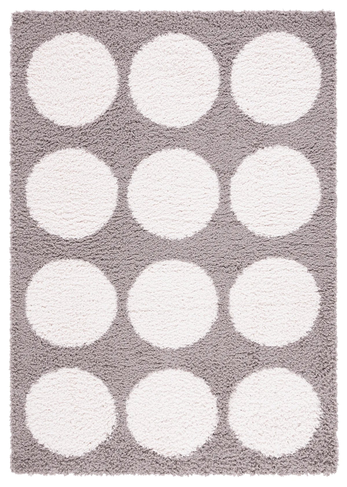 Safavieh Calico Shag 4'-0" x 6'-0" Rug in Grey / Ivory