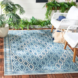 Safavieh Courtyard 4'-0" x 5'-7" Rug in Navy / Grey