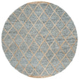 Safavieh Natural Fiber 6'-0" x 6'-0" Rug in Light Blue / Natural