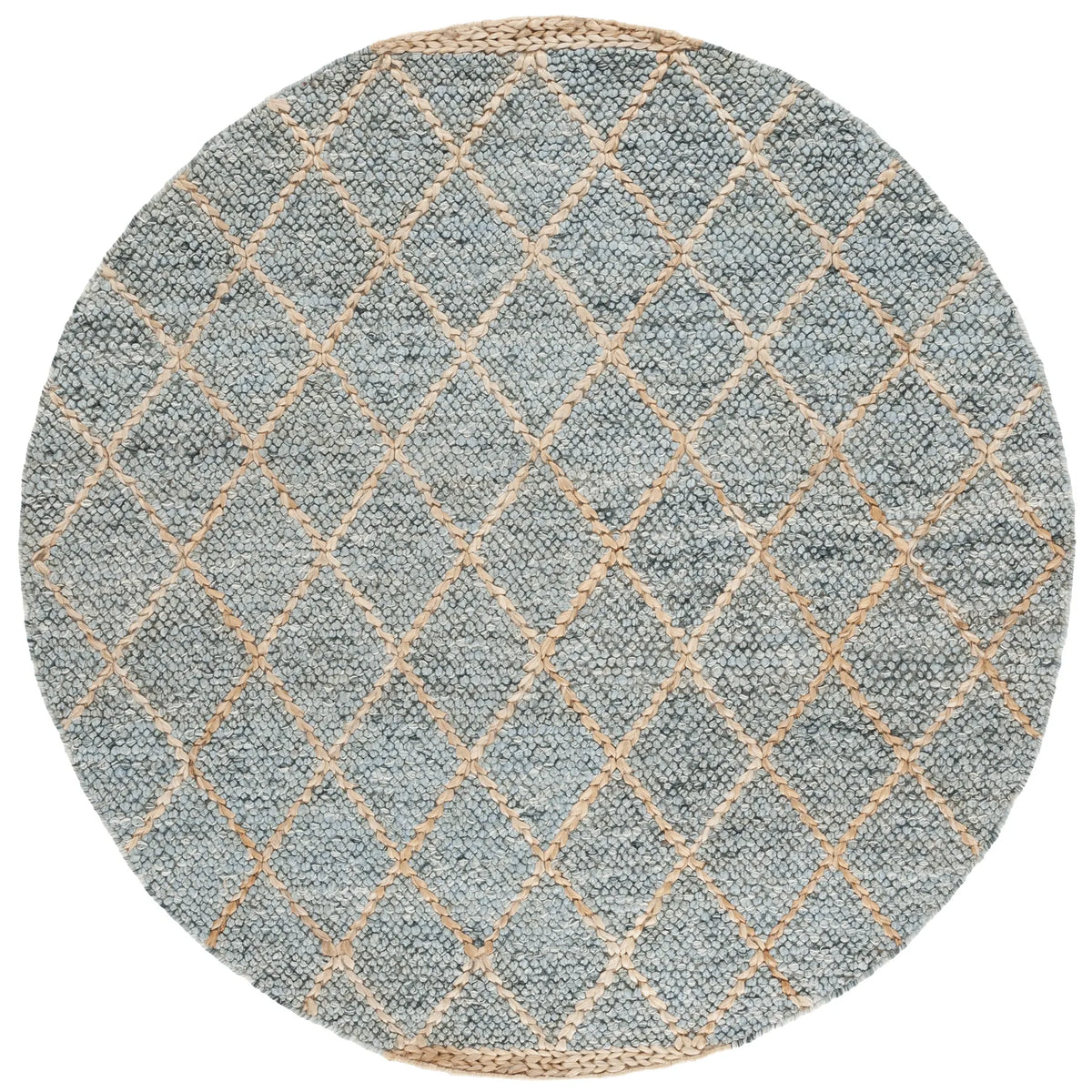 Safavieh Natural Fiber 6'-0" x 6'-0" Rug in Light Blue / Natural