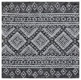 Safavieh Micro-Loop 5'-0" x 5'-0" Rug in Black / Grey