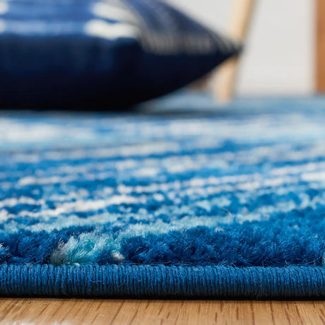 Safavieh Amsterdam 4'-0" x 6'-0" Rug in Navy / Aqua