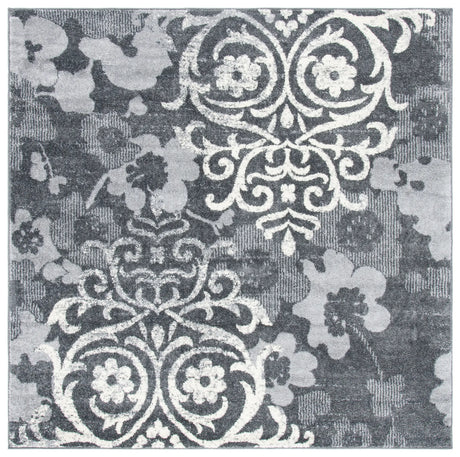 Safavieh Adirondack 6'-7" x 6'-7" Rug in Charcoal / Ivory