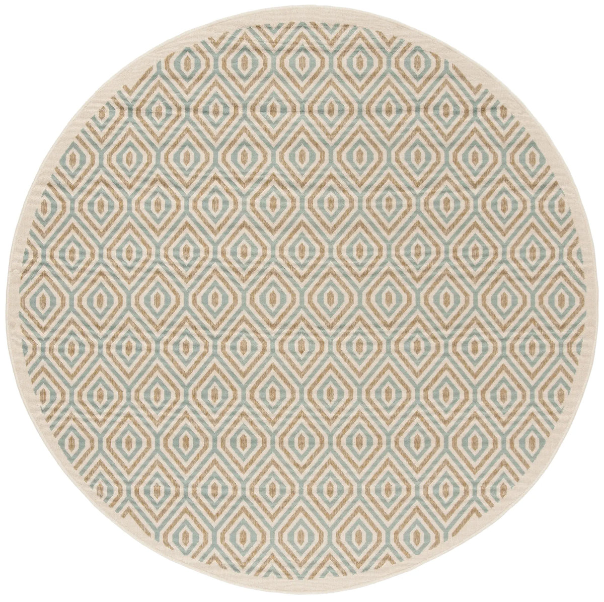 Safavieh Veranda 6'-7" x 6'-7" Rug in Cream / Aqua