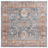 Safavieh Heirloom 700 6'-3" x 6'-3" Rug in Grey / Blue Rust