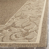 Safavieh Courtyard 4'-0" x 5'-7" Rug in Brown / Natural