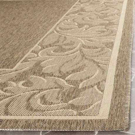 Safavieh Courtyard 4'-0" x 5'-7" Rug in Brown / Natural