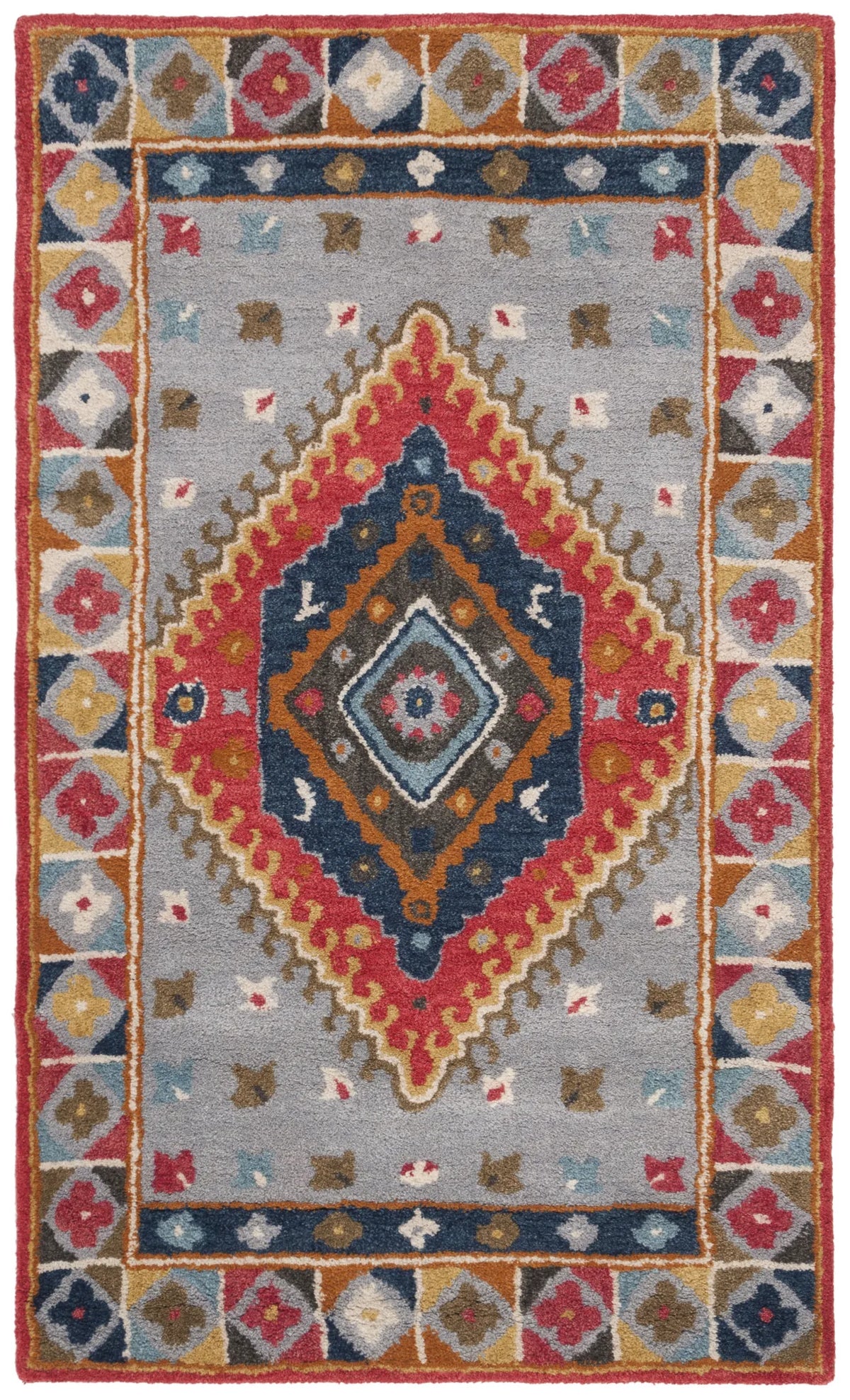 Safavieh Heritage 3'-0" x 5'-0" Rug in Grey / Red