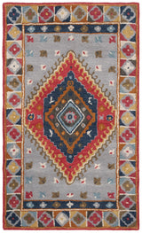 Safavieh Heritage 3'-0" x 5'-0" Rug in Grey / Red