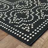 Oriental Weavers Sphinx Marina 1247K Black / Ivory Rugs - corner detail